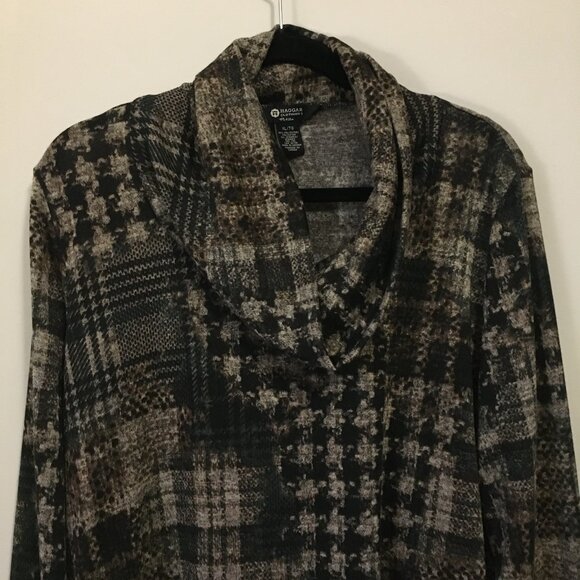 Haggar Clothing Stretchy Patchwork Cowl Turtleneck Top - XL - Picture 5 of 16